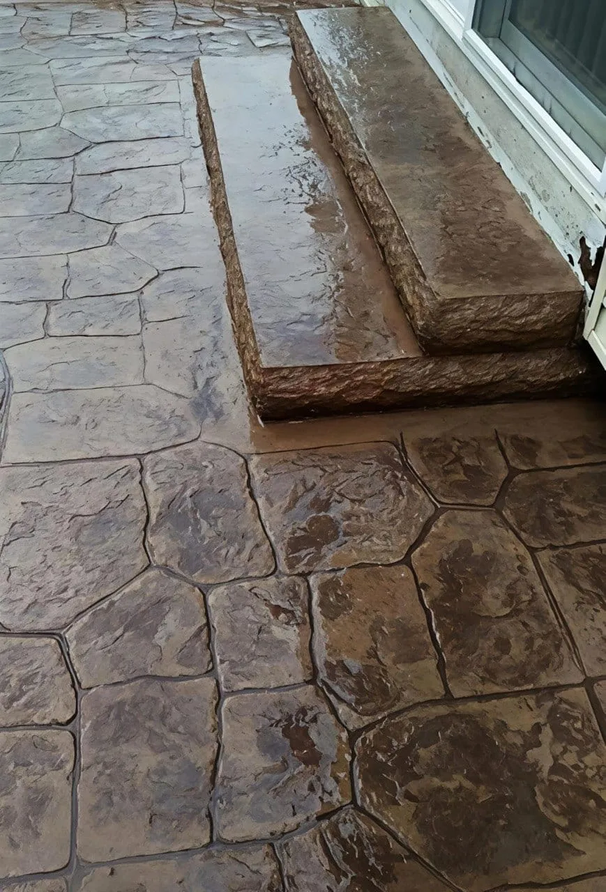 Beton amprentat — decorativ